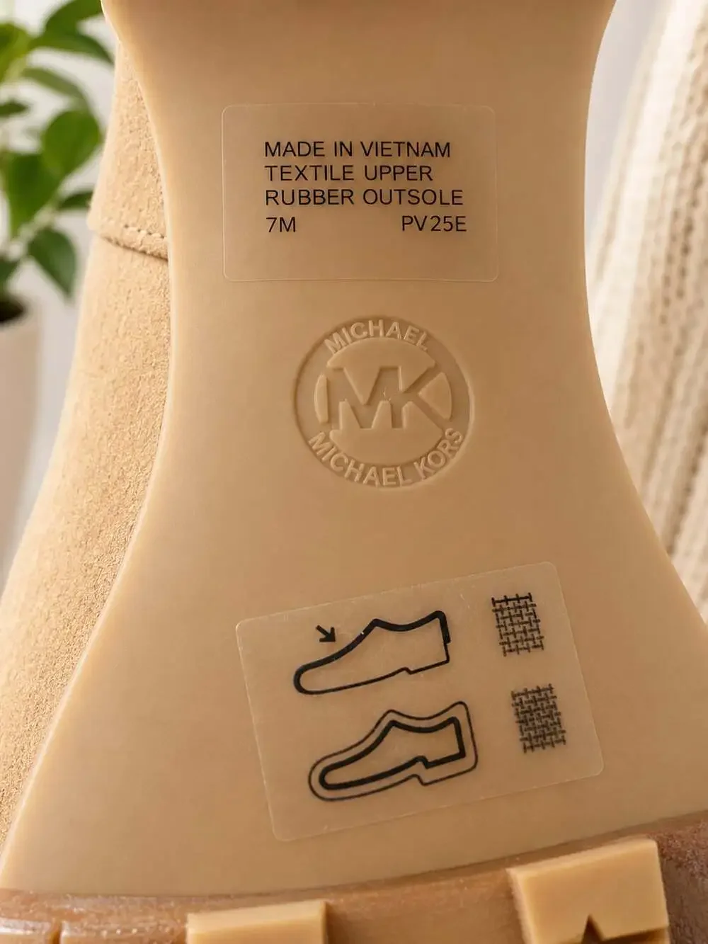 Michael Kors Culver Embellished Sherpa Lace-Up Boots in Tan Gold